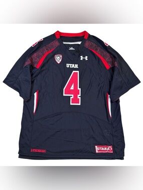 Under Armour University Of Utah Utes Football Jersey #4 Mens XL Devon Dampier